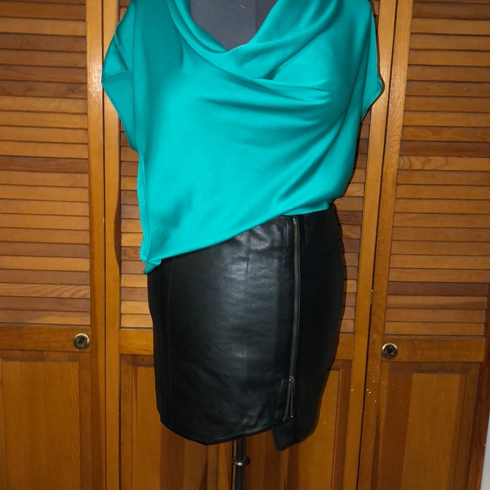 Leith Leather Wrap Skirt | Size: 8